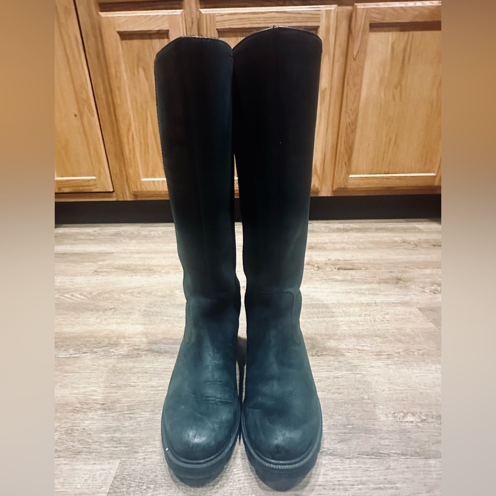 Sorel Ainsley Tall Black Leather Boots